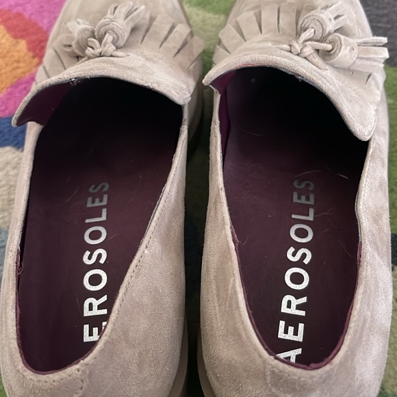 Aerosoles Taupe Wedge Loafers W12 - Picture 7 of 7